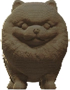 3D пазл-конструктор Cartonic 3D Puzzle Pomeranian spitz Померанський шпіц Картонний (CARTSPITS)