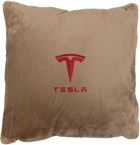 Подушка декоративная Evatech Tesla Бежевая с вышивкой 45х45 см (MPCSHIV041)