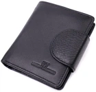 Надійний жіночий гаманець вертикального типу з натуральної шкіри ST Leather 22451 Чорний 55760