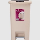 Мусорное ведро с крышкой и педалью MVM BIN-01 45L BEIGE