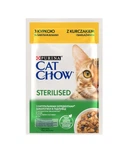 Корм Purina Cat Chow Sterilised с курицей и баклажанами 85 г