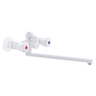 Смеситель для ванны PLAMIX Omega-140 White (без шланга и воронки) (PM0558)