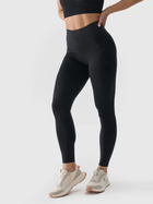 Legginsy sportowe damskie z wysokim stanem 4F 4FWMM00TTIGF195-20S M Czarne (5904698999262)