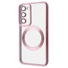 Чохол силіконовий VVave Luxury Metallic Color Ductic Case with MagSafe Magnetic Ring для Samsung Galaxy S23 rose gold