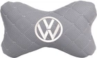 Подушка на подголовник EVAtech ECO 27 х 16 см Volkswagen Серая с серой нитью (SPCRGGVV032)