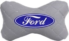 Подушка на подголовник EVAtech ECO 27 х 16 см Ford Серая с серой нитью (SPCRGGVV010)