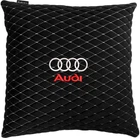 Подушка EVAtech 40 х 40 см Audi Чорна з білою ниткою (SPBALMRBWV003)