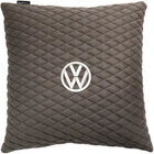 Подушка EVAtech 40 х 40 см Volkswagen Серая с серой нитью (SPBALMRGGV032)