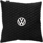 Подушка EVAtech 40 х 40 см Volkswagen Черная с черной нитью (SPBALMRBBV032)