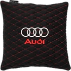 Подушка EVAtech 30 х 30 см Audi Чорна з червоною ниткою (SPSALMRBRV003)