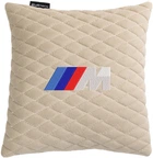 Подушка EVAtech 30 х 30 см BMW M Бежевая с бежевой нитью (SPSALMRIIV006)