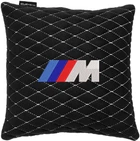 Подушка EVAtech 30 х 30 см BMW M Чорна з білою ниткою (SPSALMRBWV006)