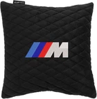 Подушка EVAtech 30 х 30 см BMW M Чорна з чорною ниткою (SPSALMRBBV006)