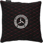 Подушка EVAtech 30 х 30 см Mercedes-Benz Черная с красной нитью (SPSALMRBRV016)