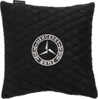 Подушка EVAtech 30 х 30 см Mercedes-Benz Черная с черной нитью (SPSALMRBBV016)