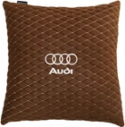 Подушка EVAtech 40 х 40 см Audi Коричневая с коричневой нитью (SPBALMRZZV095)