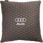 Подушка EVAtech 40 х 40 см Audi Серая с серой нитью (SPBALMRGGGV095)
