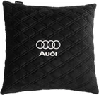 Подушка EVAtech 40 х 40 см Audi Чорна з чорною ниткою (SPBALHRBBV095)