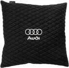 Подушка EVAtech 40 х 40 см Audi Чорна з чорною ниткою (SPBALMRBBV095)