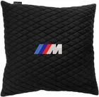 Подушка EVAtech 40 х 40 см BMW M Чорна з чорною ниткою (SPBALMRBBV006)