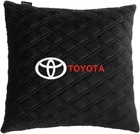 Подушка EVAtech 40 х 40 см Toyota Чорна з чорною ниткою (SPBALHRBBV031)