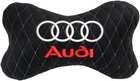 Подушка на підголовник EVAtech 27 х 16 см Audi Чорна з синьою ниткою (SPALMRBLV003)