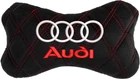 Подушка на підголовник EVAtech 27 х 16 см Audi Чорна з червоною ниткою (SPALHRBRV003)
