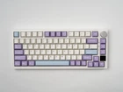 Механічна ігрова клавіатура AJAZZ AK820 RGB Pro для геймерів: Hot-Swap, Gasket Mount, 81 клавіша, PBT кейкапи провідна White-Purple