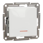 Выключатель одноклавишный Schneider Electric Asfora с подсветкой без рамки белый EPH1470121