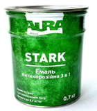 Емаль антикорозійна алкідна глянсова 3 в 1 Aura Stark №88 (Темно-коричневий) 0,7 кг