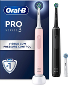 Zestaw szczoteczek elektrycznych Oral-B Pro3 3900N Black CA + Pink CA (8006540760277) (955555908654054) - Outlet