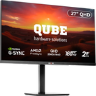 Монитор 27" QUBE Overlord G27Q180HC (G27Q180HC) QHD 2K / IPS 180Hz / 2ms / Type-C 65W PD / Adaptive Sync / G-Sync Compatible