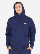 Худі утеплене чоловіче Nike M Nsw Club Hoodie Po Bb BV2654-410 XL Темно-синє (193147705461)