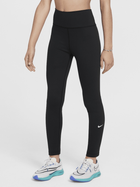 Legginsy młodzieżowe dla dziewczynki sportowe Nike One FZ5605-010 XL (158-170 cm) Czarne