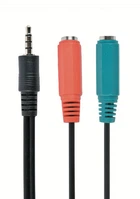 Кабель Cablexpert стерео аудіо 3.5мм 4-pin M/F 3.5 мм + мікрофон "мама" 0,2 м (CCA-417)