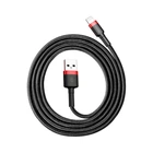 Кабель Baseus Cafule USB - Lightning 2m CALKLF-C19 чорно червоний