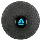 Слембол м'яч набивний для кросфіту та фітнесу Slam Ball LiveUp LP8105-3 3кг (PVC, мінеральний наповнювач, d-23см, чорний)