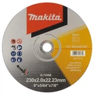 Круг відрізний по мет, MAKITA 230*2,0х22,23мм 46R, плаский D-75568