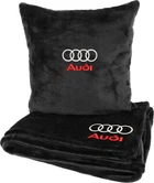 Подушка и плед в авто EVAtech из махры S для Audi черные (MBLMPSSBV003)