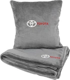Подушка та плед в авто EVAtech із махри S для Toyota сірі (MBLMPSSGV031)