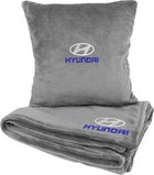 Подушка та плед в авто EVAtech із махри S для Hyundai сірі (MBLMPSSGV013)