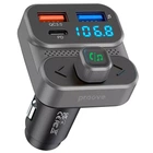 FM-трансмиттер АЗУ Proove FM Launcher Luxor SE 36W PD+QC3.0 Type-C+USB Gray