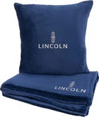 Подушка та плед в авто EVAtech із махри S для Lincoln сині (MBLMPSSLV069)