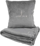 Подушка та плед в авто EVAtech із махри S для Lincoln сірі (MBLMPSSGV069)