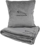 Подушка та плед в авто EVAtech із махри M для Jaguar сірі (MBLMPSMGV050)