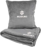 Подушка та плед в авто EVAtech із махри M для Suzuki сірі (MBLMPSMGV112)