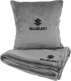 Подушка и плед в авто EVAtech из махры M для Suzuki серые (MBLMPSMGV113)