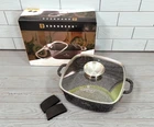 Каструля (Казан) 4,4 л (24 см) квадратна зі скляною кришкою Edenberg