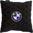 Подушка EVAtech 30 х 30 см BMW Черная с красной нитью (SPSALHRBRV005)