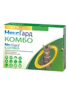 Краплі від бліх, кліщів та гельмінтів для кішок NexGard Combo (НексГард Комбо) вагою від 2.5 до 7.5 кг (1 піпетка)